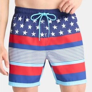 Way to Celebrate Men's Americana Swim Trunks